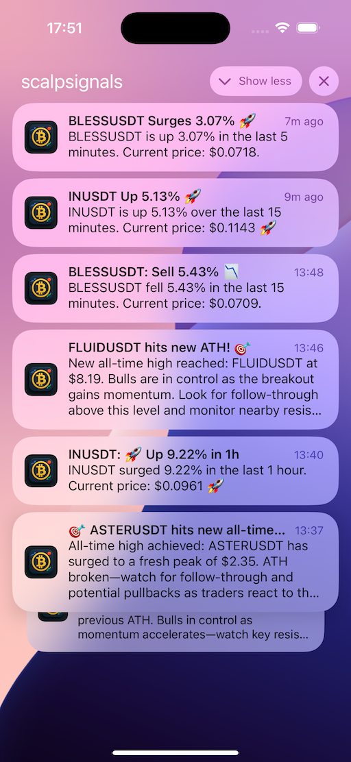Scalp Signals App Screenshot